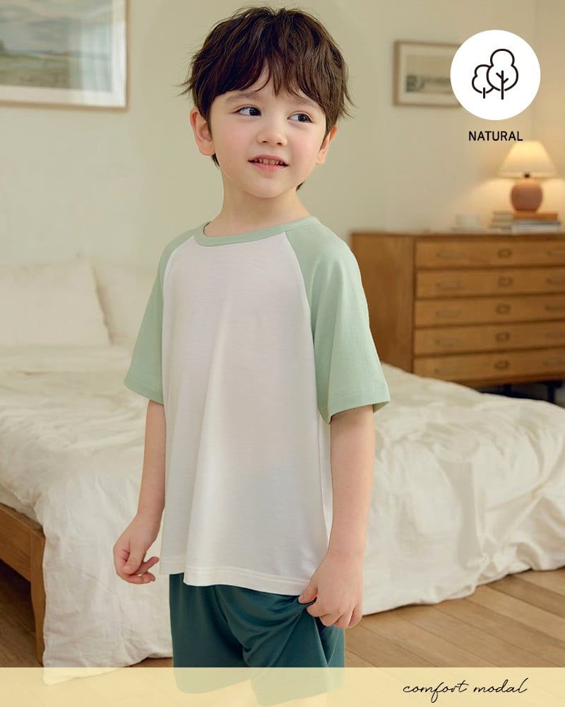 Bộ đồ ngắn mặc nhà vải Tencel Modal siêu mềm mát bé trai và bé gái U3235