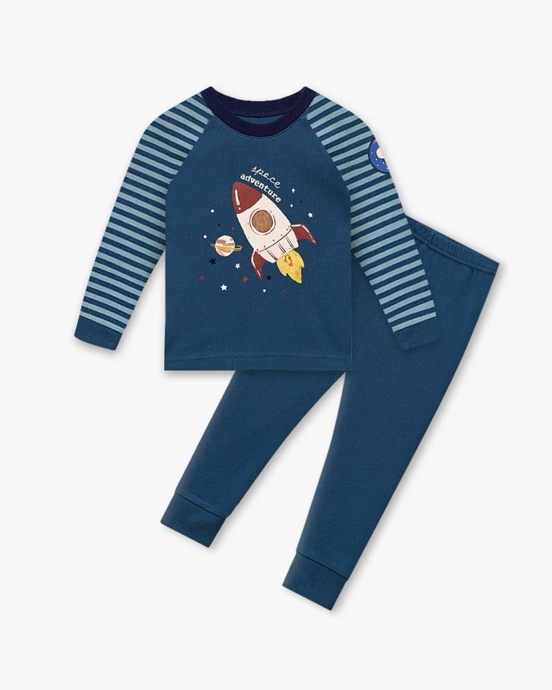 Bộ đồ dài dáng ôm cotton mịn bé trai U1203