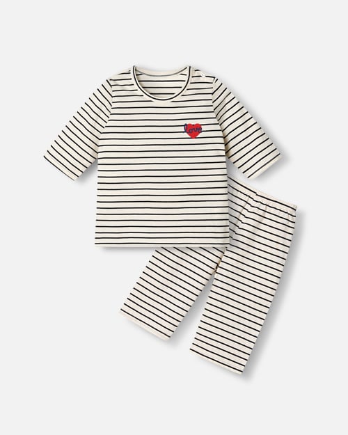 Bộ đồ lửng cotton mịn bé trai và bé gái U2121