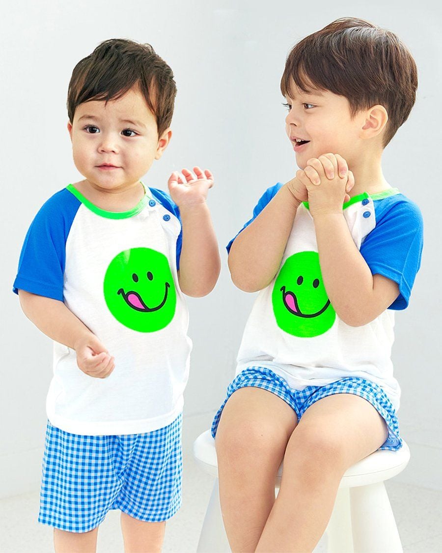 Bộ đồ ngắn Cool Feel mịn mỏng mát bé trai và bé gái U3169