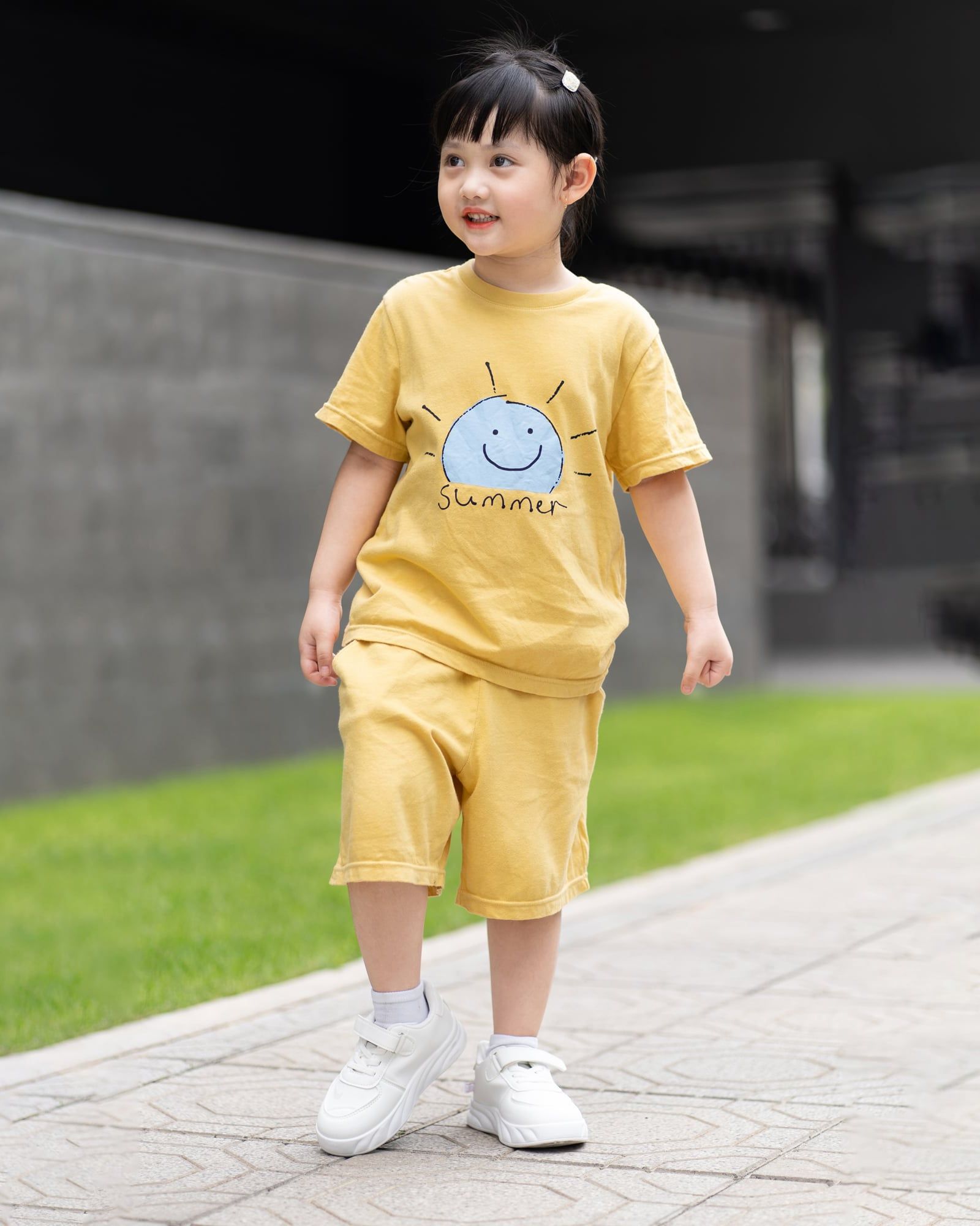 Bộ đồ ngắn cotton mịn bé trai và bé gái U3133