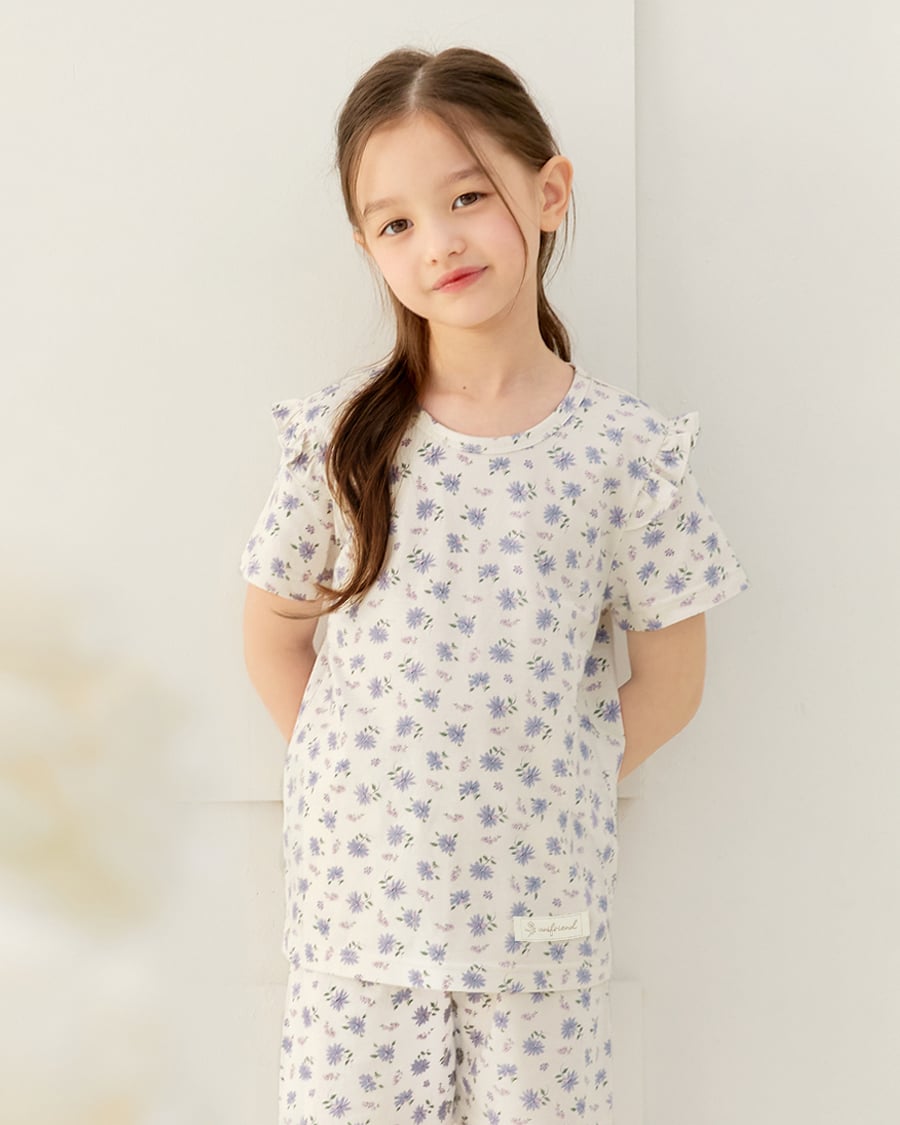 Bộ đồ ngắn cotton mịn bé gái U3177
