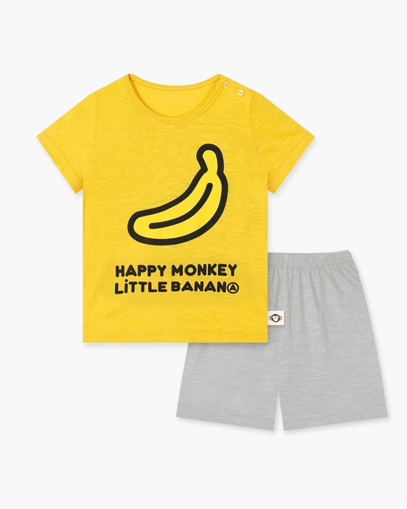 Bộ đồ ngắn cotton mịn bé gái và bé trai U3154