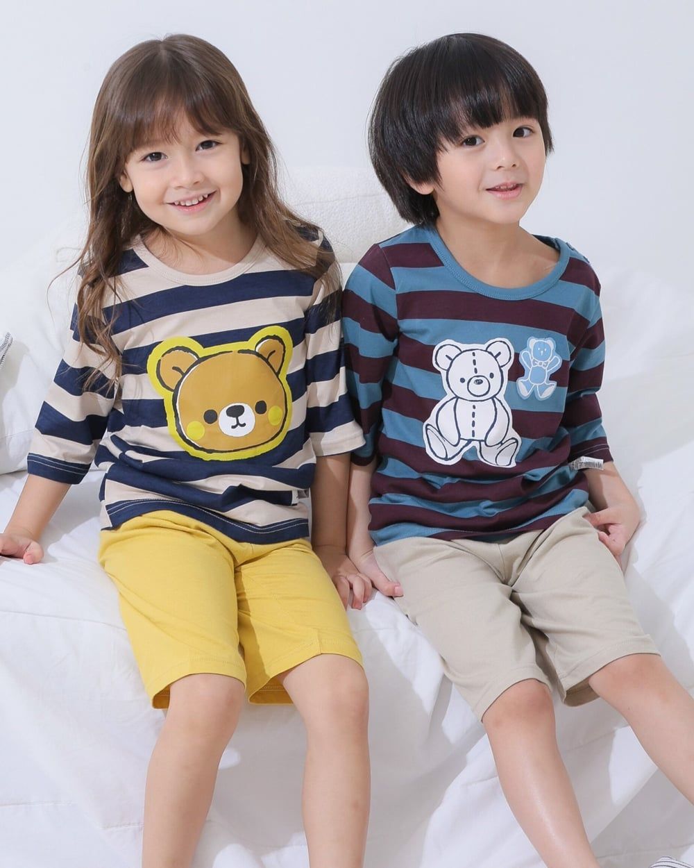 Bộ đồ lửng cotton mịn bé trai và bé gái U2111