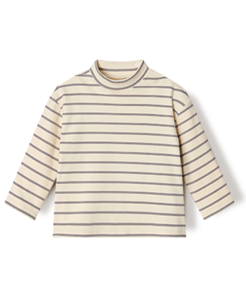 Áo thun dài tay cổ 3 phân vải nỉ cào bông ấm bé trai và bé gái U900G