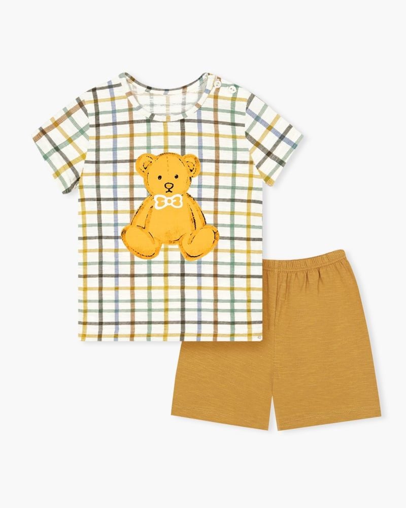 Bộ đồ ngắn cotton mịn bé trai và bé gái U3110