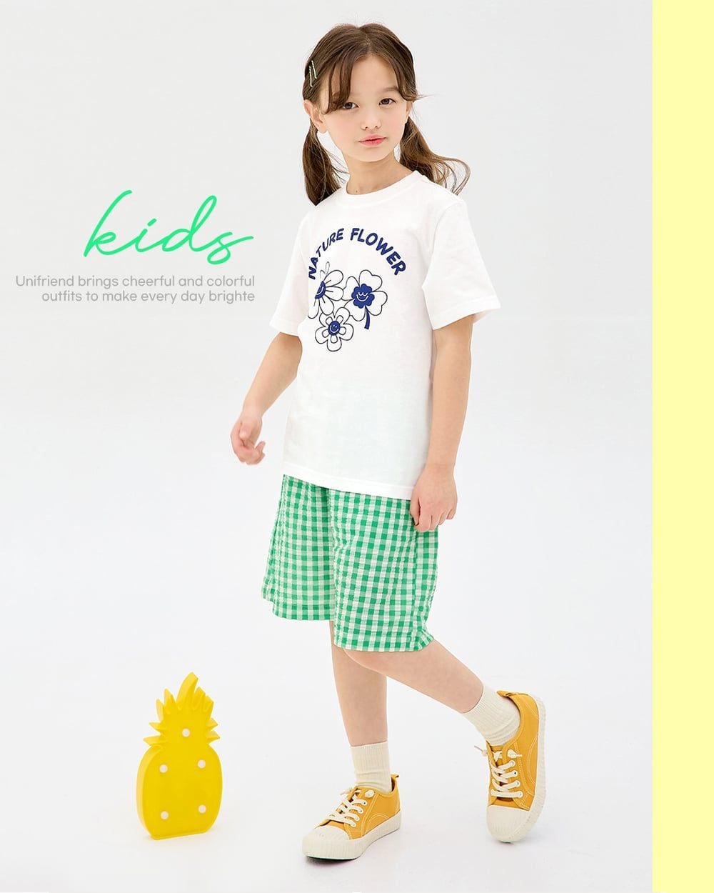 Bộ đồ ngắn cotton mịn bé gái U3214