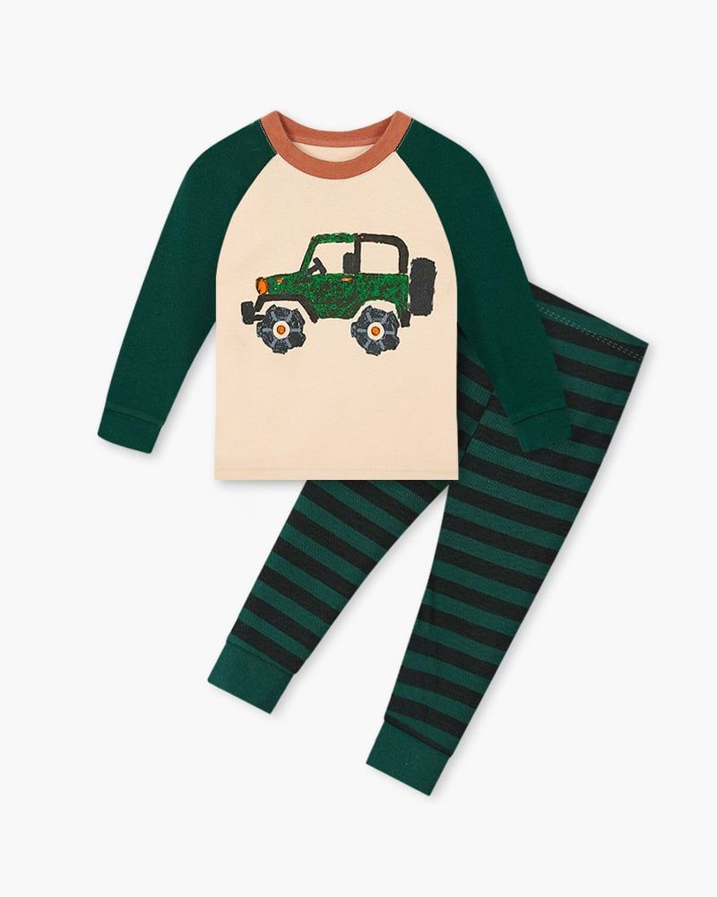 Bộ đồ dài dáng ôm cotton mịn bé trai U1147