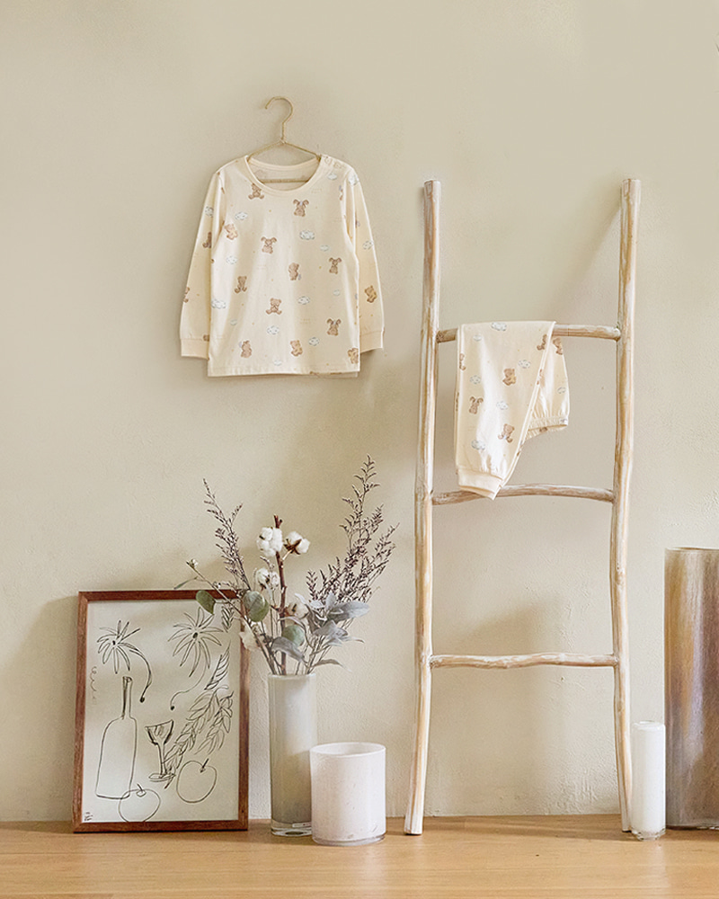 Bộ đồ dài dáng rộng cotton mịn bé trai và bé gái U1271