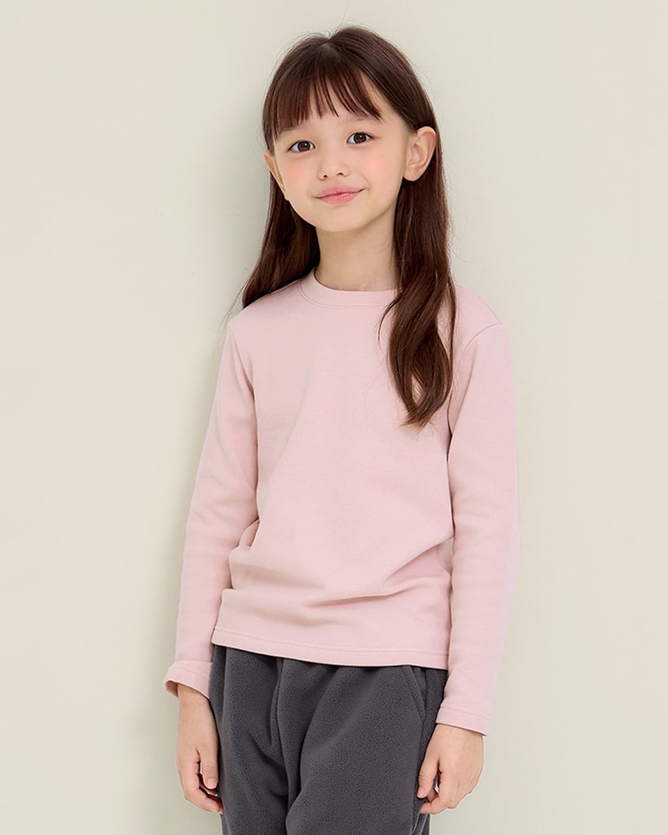 Áo dài tay cổ tròn vải nỉ cào bông ấm thu đông bé trai và bé gái U900L