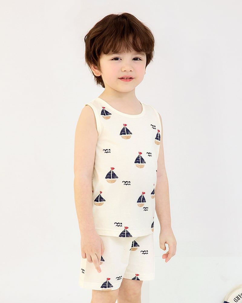 Bộ đồ ba lỗ cotton mịn bé trai và bé gái U4101