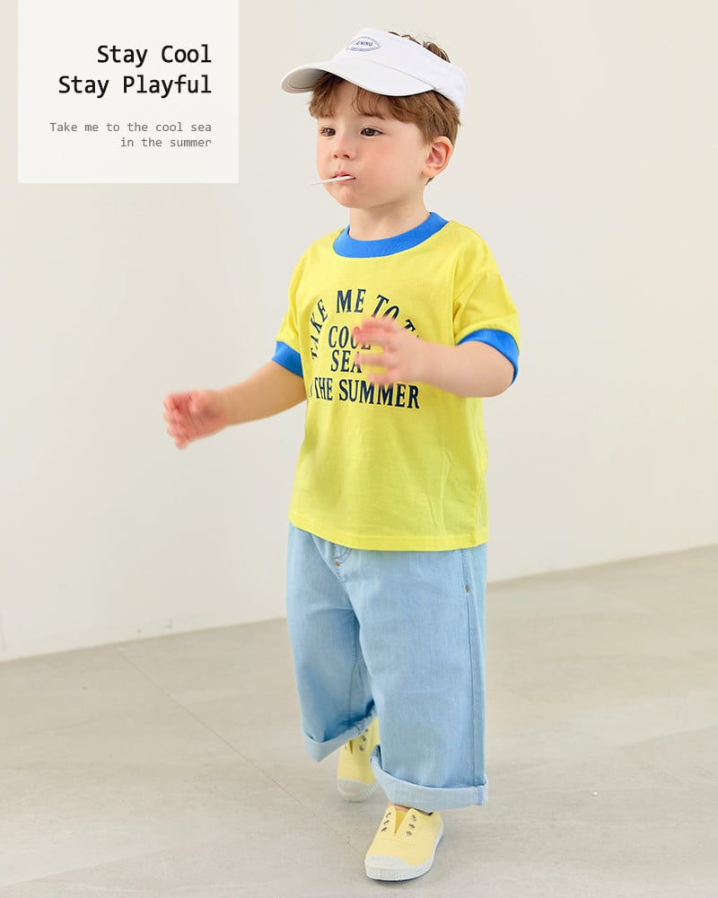 Quần dài siêu nhẹ vải denim cotton dáng suông, mỏng mềm mại U950Q