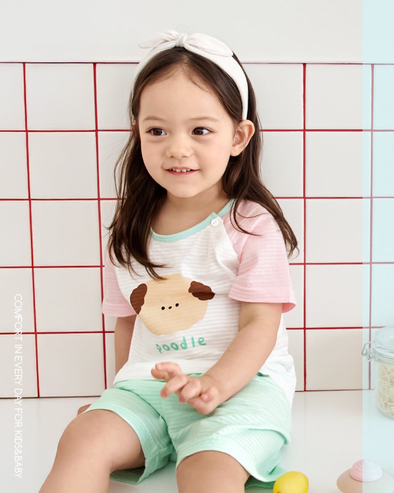 Bộ đồ ngắn raglan cotton giấy bé gái U3226