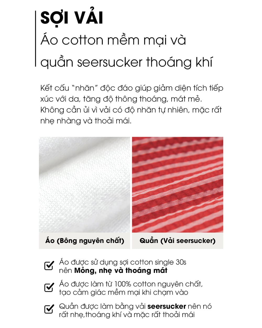 Bộ đồ ngắn cotton mịn bé gái U3215
