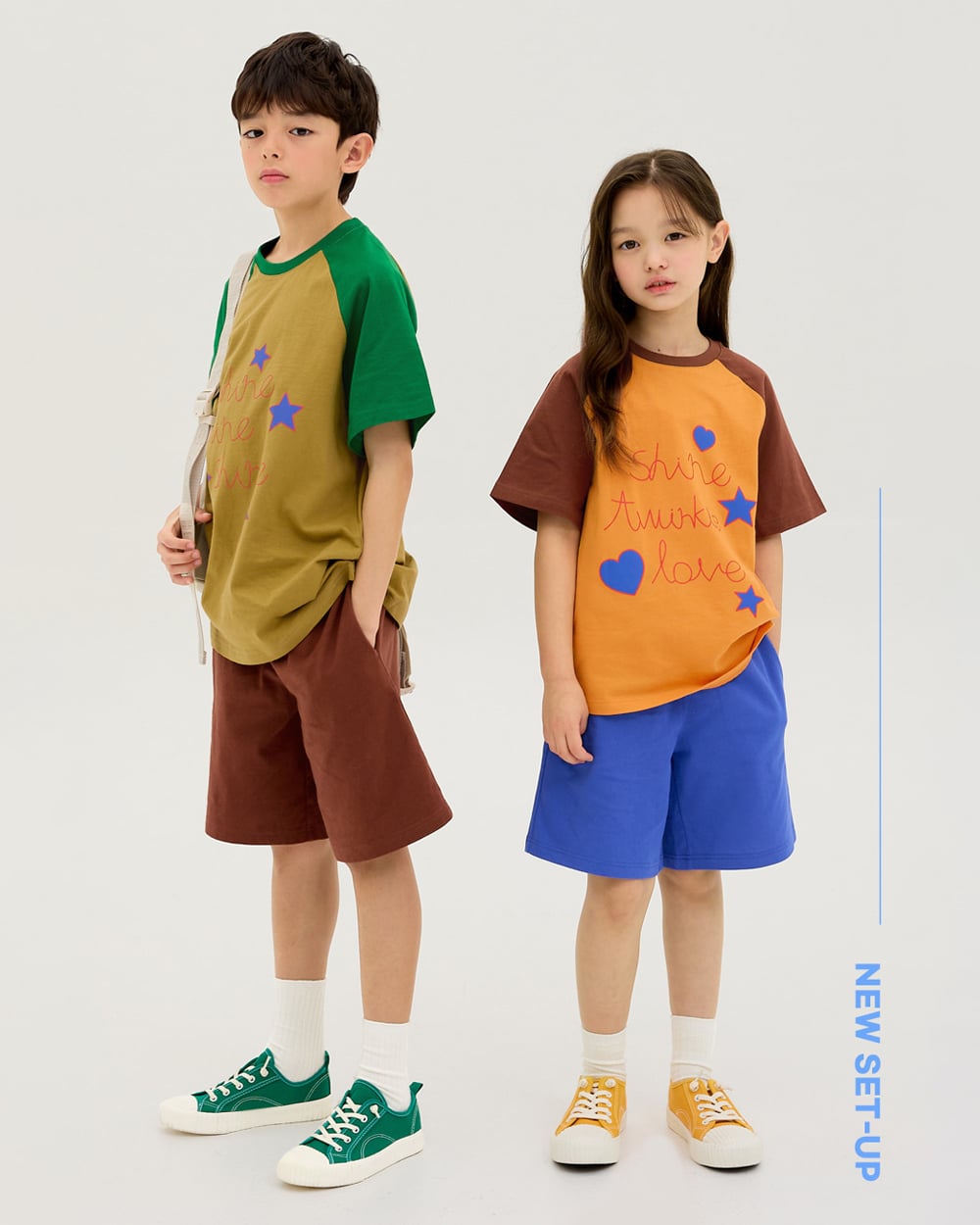 Bộ đồ ngắn cotton mịn bé trai và bé gái U3187