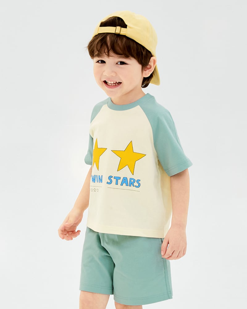 Bộ đồ ngắn cotton mịn bé trai và bé gái U3180