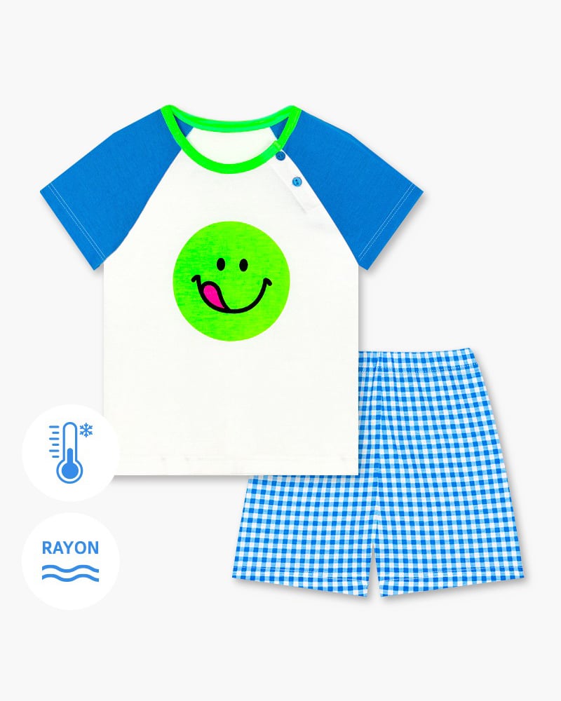 Bộ đồ ngắn Cool Feel mịn mỏng mát bé trai và bé gái U3169