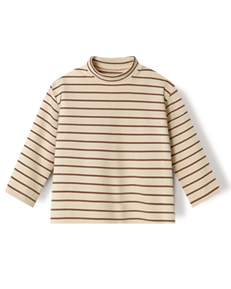 Áo thun dài tay cổ 3 phân vải nỉ cào bông ấm bé trai và bé gái U900G