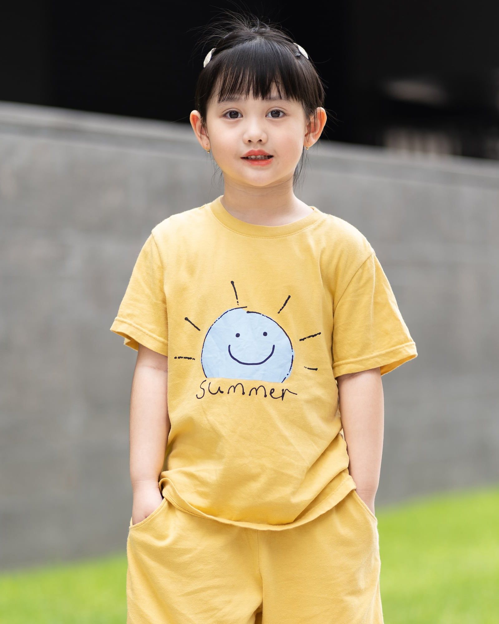 Bộ đồ ngắn cotton mịn bé trai và bé gái U3133