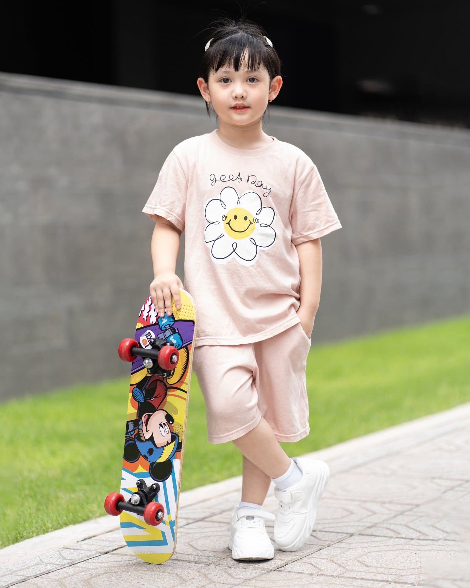 Bộ đồ ngắn cotton mịn bé gái U3131