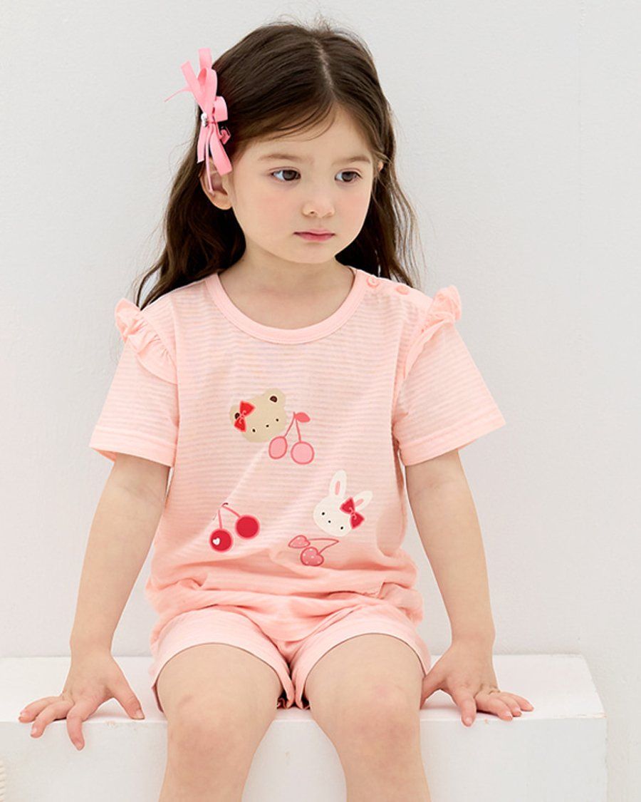 Bộ đồ ngắn cotton giấy bé gái U3202