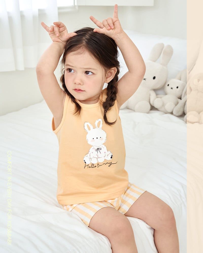 Bộ đồ ba lỗ cotton mịn bé gái U4109