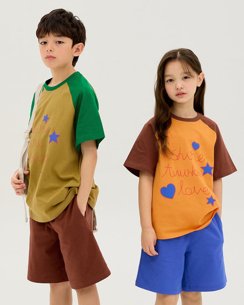 Bộ đồ ngắn cotton mịn bé trai và bé gái U3187