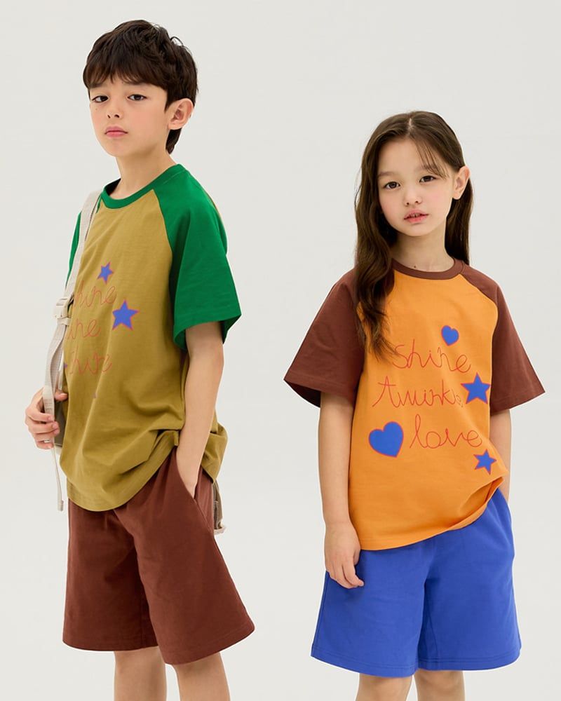 Bộ đồ ngắn cotton mịn bé trai và bé gái U3187