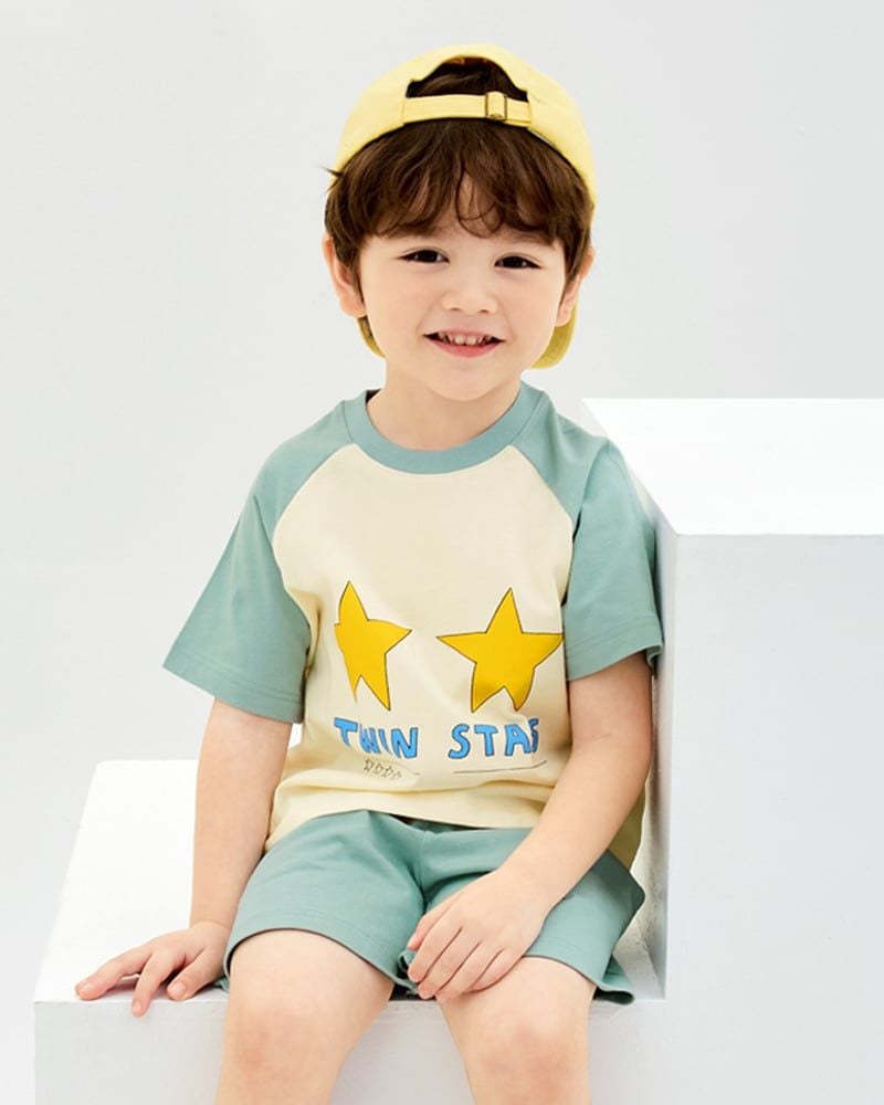 Bộ đồ ngắn cotton mịn bé trai và bé gái U3180