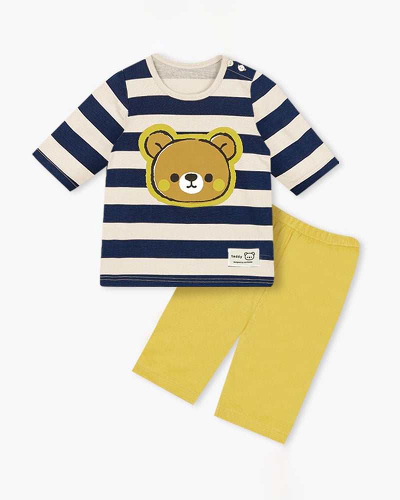 Bộ đồ lửng cotton mịn bé trai và bé gái U2110