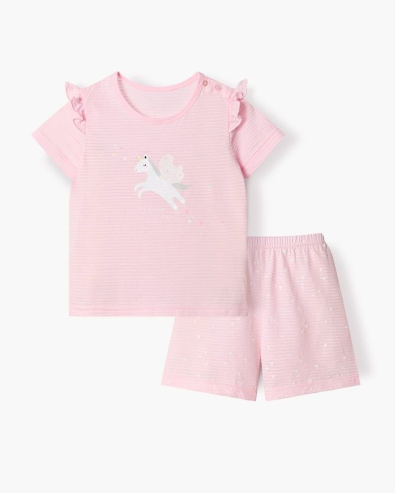 Bộ đồ ngắn cotton giấy bé gái U3228