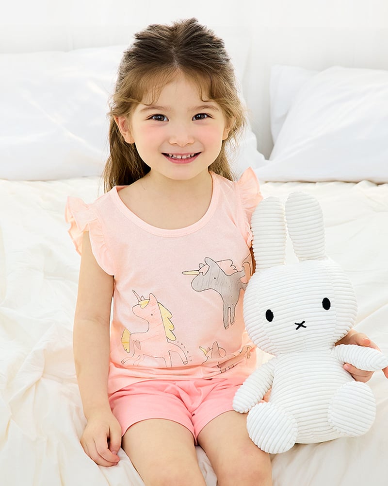 Bộ đồ ba lỗ cotton mịn bé gái U4102