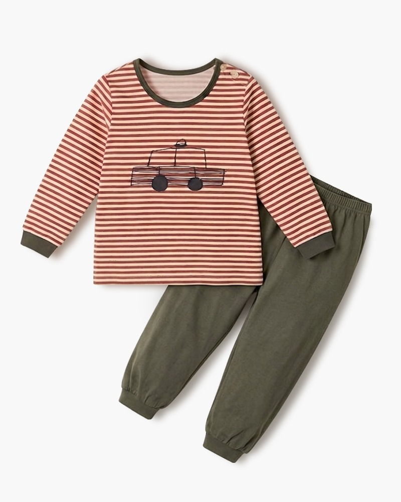 Bộ đồ dài dáng rộng cotton mịn bé trai U1321