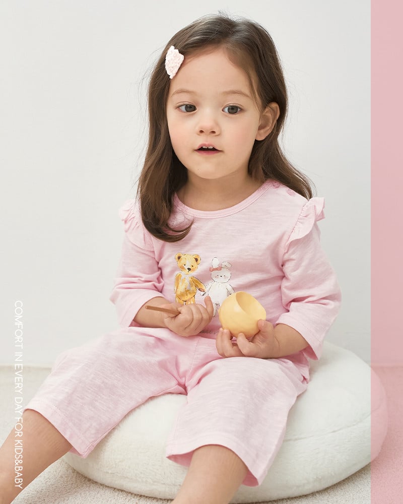 Bộ đồ lửng cotton mịn bé gái U2173
