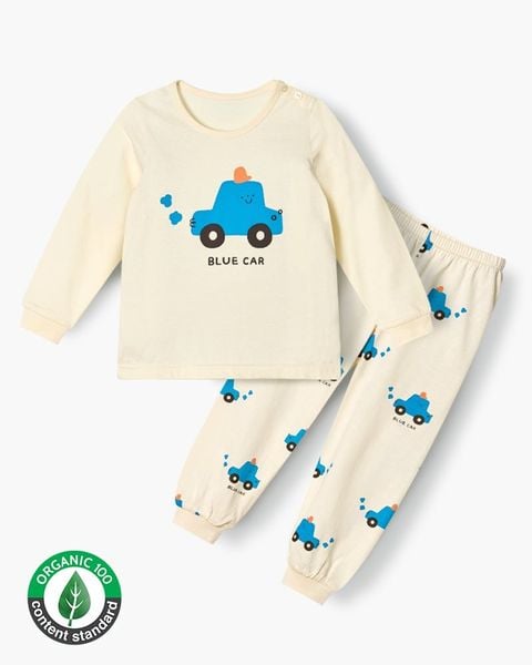 Bộ đồ dài dáng rộng cotton mịn bé trai U1272