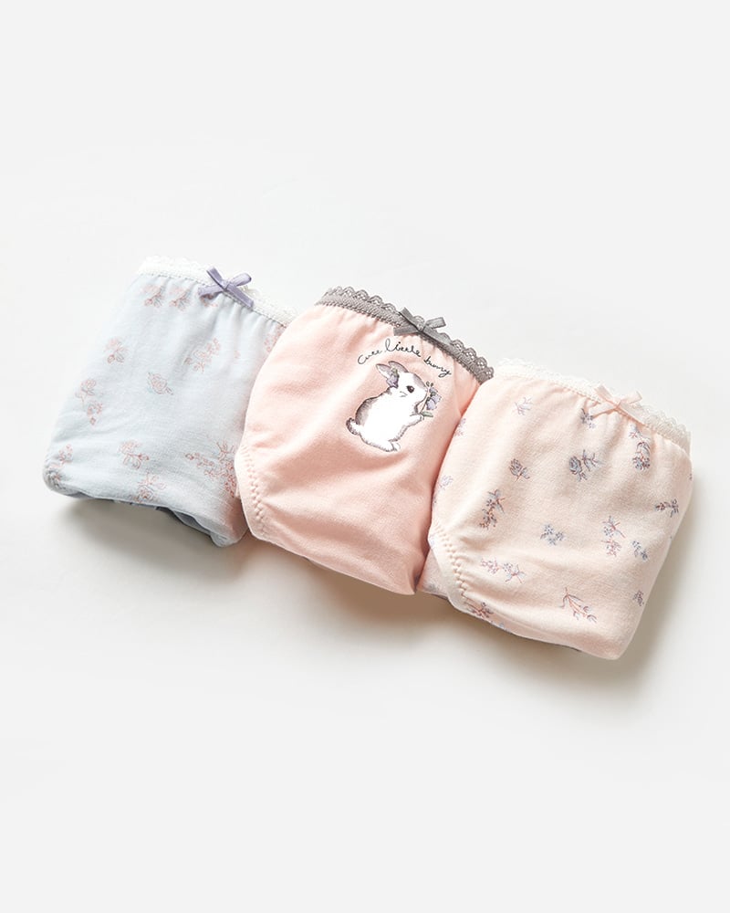 Set 3 quần chip tam giác vải Tencel cho bé gái U6062