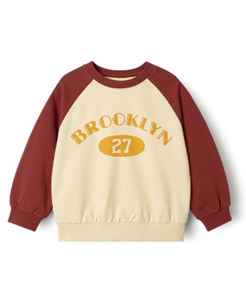 Áo sweater dài tay vải nỉ da cá cotton bé trai và bé gái U900T
