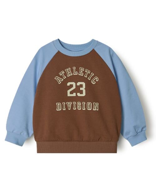 Áo sweater dài tay vải nỉ da cá cotton bé trai và bé gái U900T