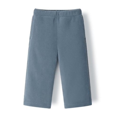 Quần dài nỉ lông cừu dày mềm mịn ấm áp ống suông bé trai và bé gái U950L