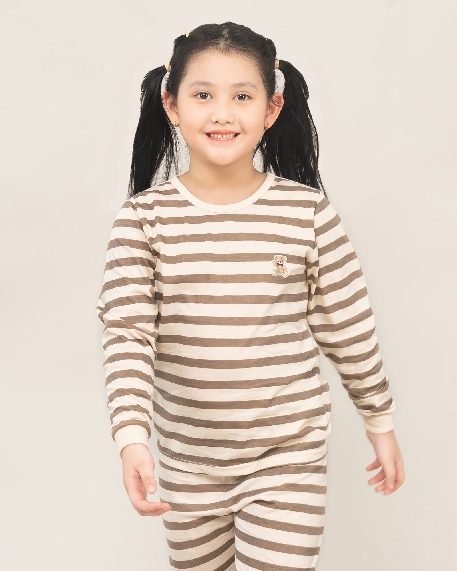 Bộ đồ dài dáng rộng cotton mịn bé trai và bé gái U1329