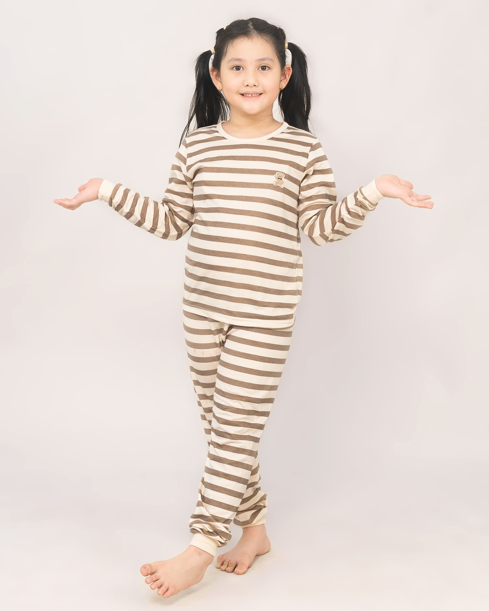 Bộ đồ dài dáng rộng cotton mịn bé trai và bé gái U1329