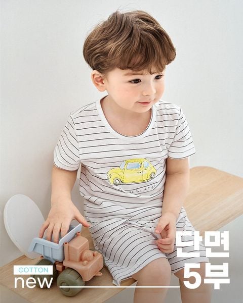 Bộ đồ ngắn cotton mịn bé trai U3227