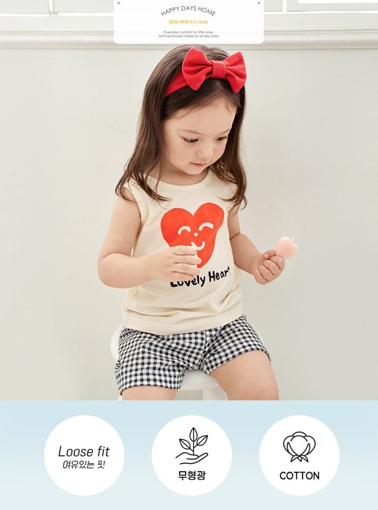 Bộ đồ ba lỗ cotton mịn bé gái U4110