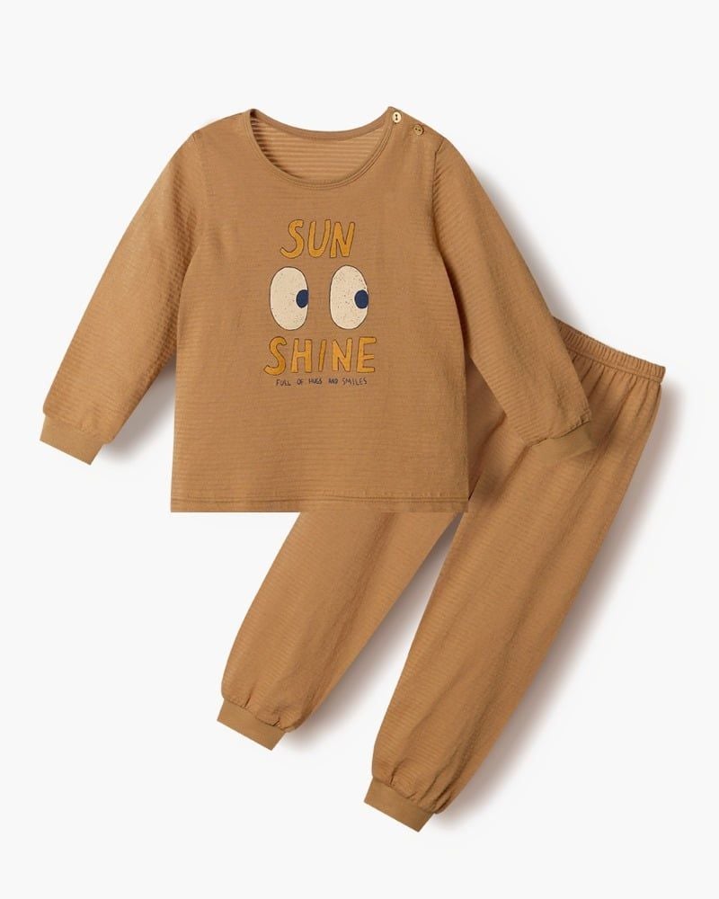 Bộ đồ dài cotton giấy dáng rộng bé trai U1310