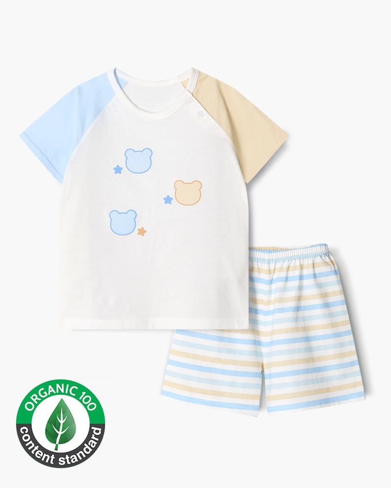 Bộ đồ ngắn cotton mịn bé trai và bé gái U3210