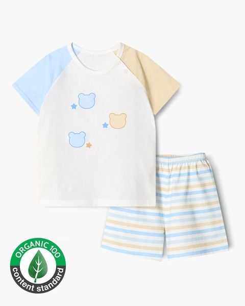 Bộ đồ ngắn cotton mịn bé trai và bé gái U3210