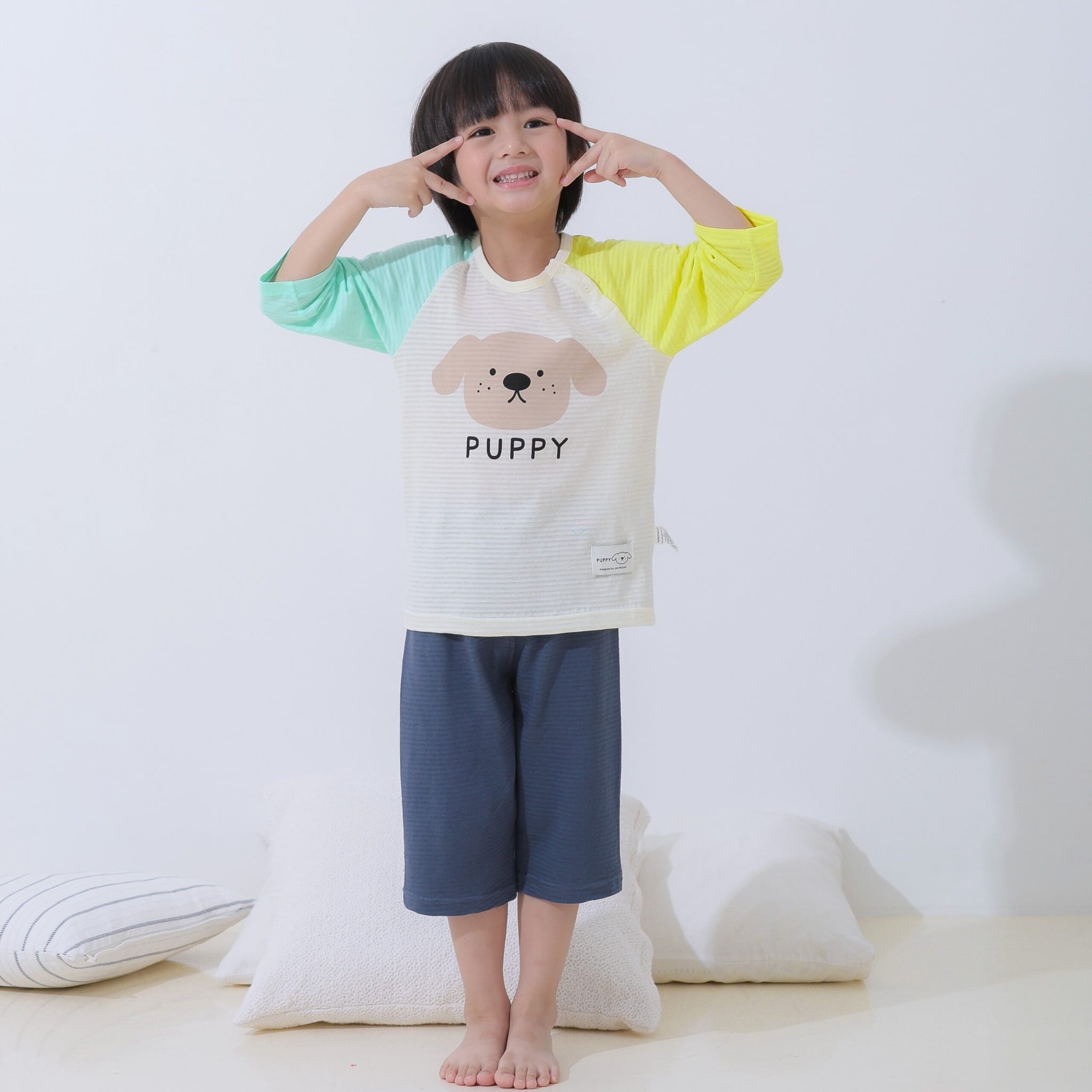 [Lẻ size] Bộ đồ lửng cotton cho bé trai và bé gái lẻ size U8011