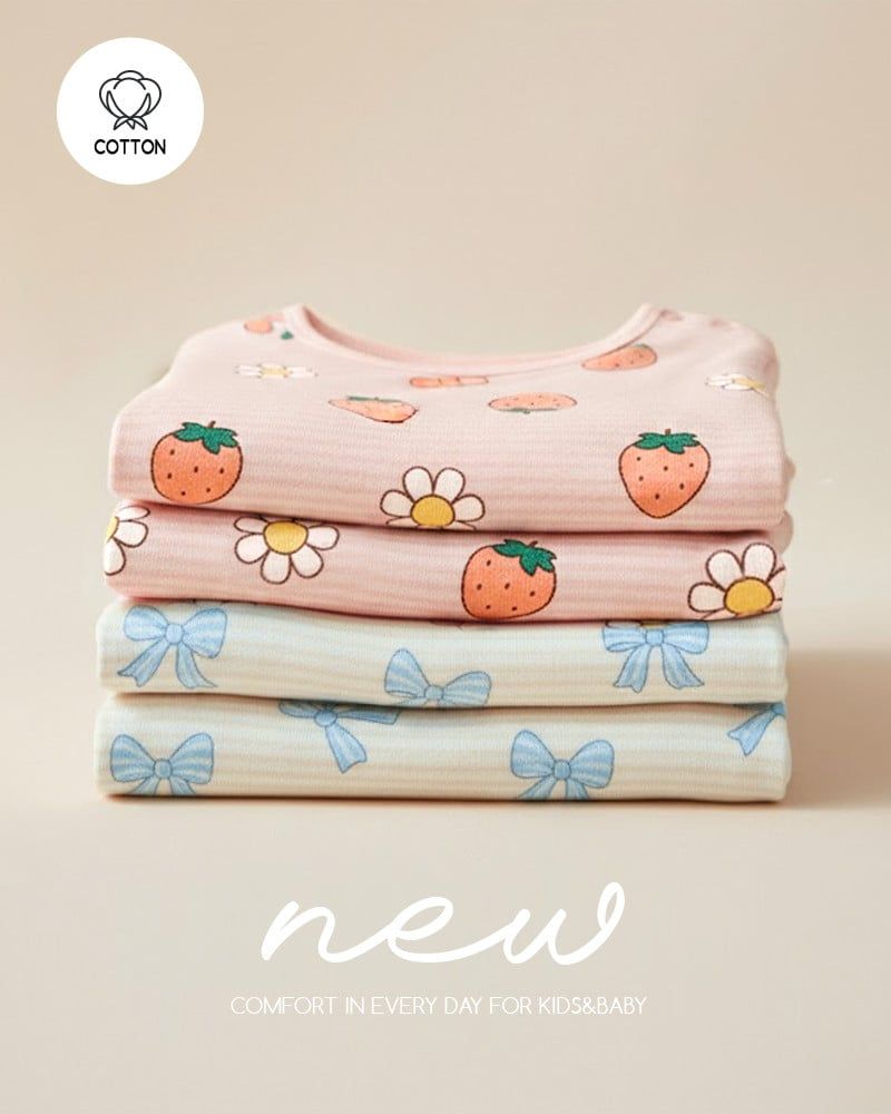 Bộ đồ lửng cotton giấy bé gái U2179