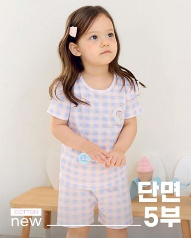 Bộ đồ ngắn cotton mịn bé gái U3229