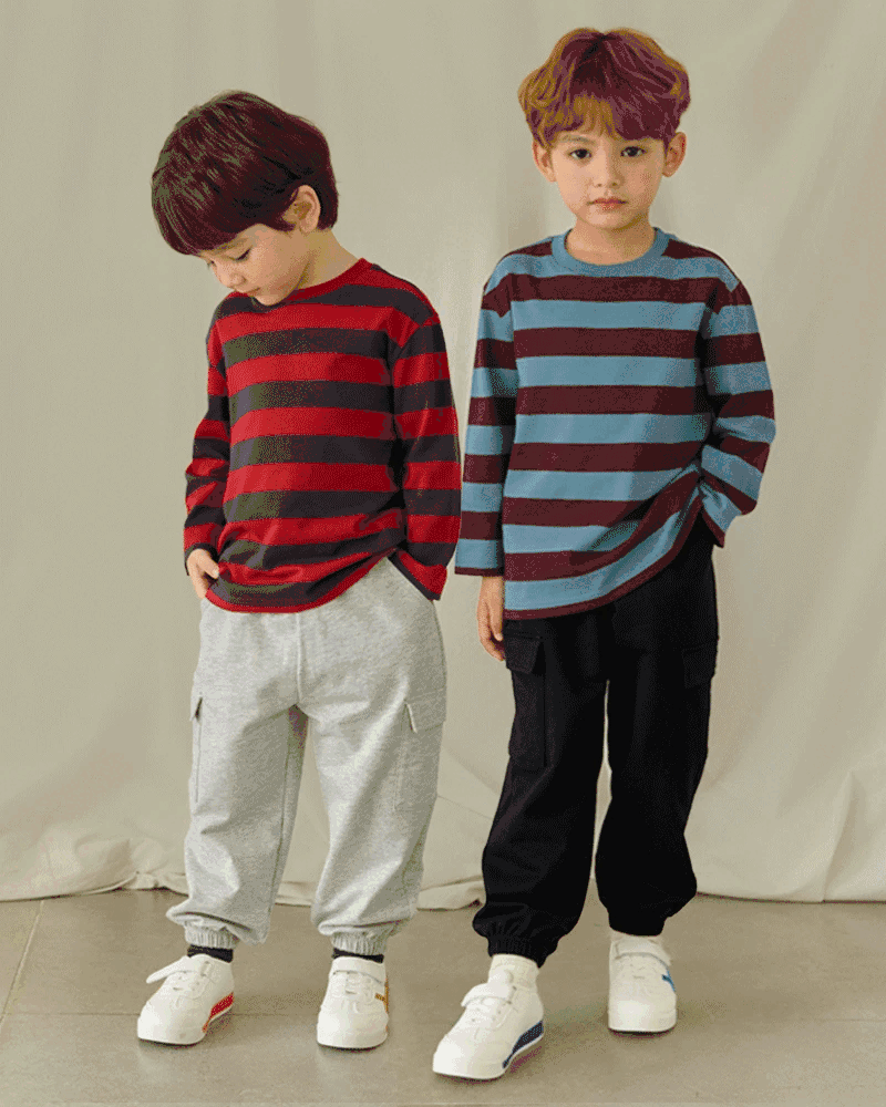 Quần cargo dáng jogger cotton spandex bé trai và bé gái U950G